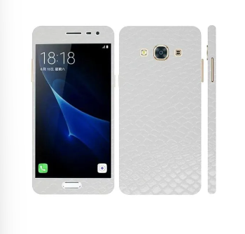 Samsung Galaxy J3 Pro White Snake Leather Texture Mobile Skin