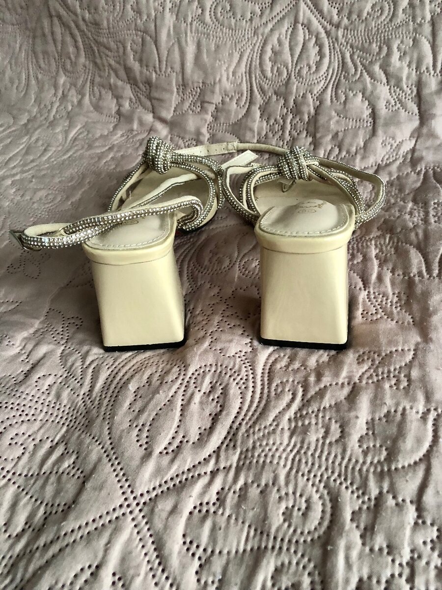 Nude Block Sandal Heels Size 36