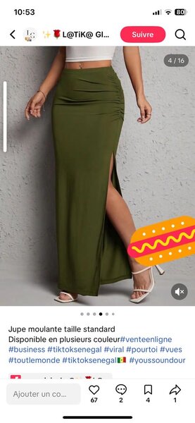 Jupe Longue Moulante Femme