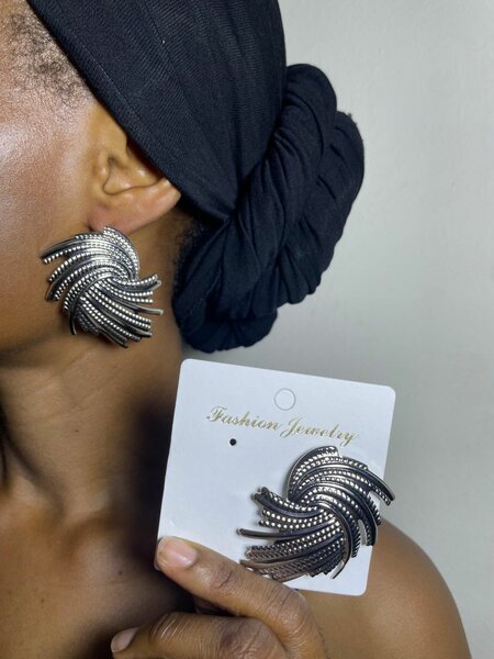 Boucles d'oreilles spirales argent