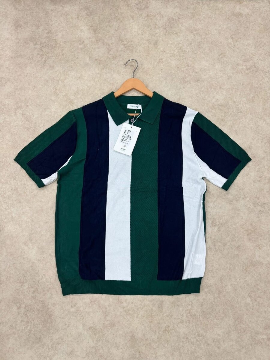 Polo golf rayé homme élégant