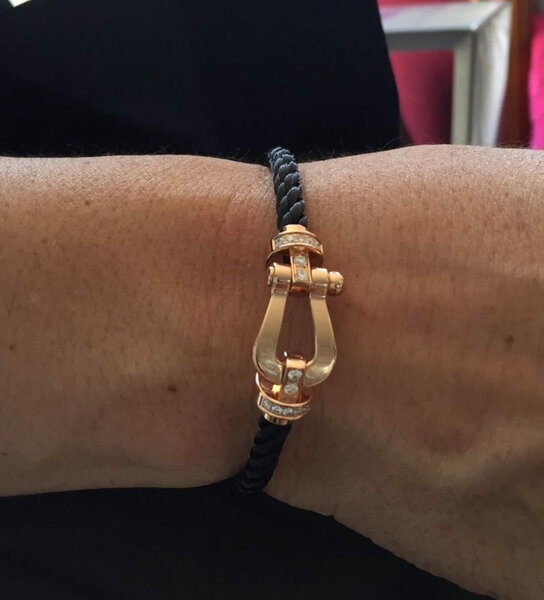 Bracelet cuir avec fermoir doré