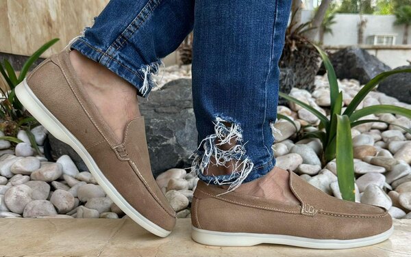 Mocassins en daim pour homme