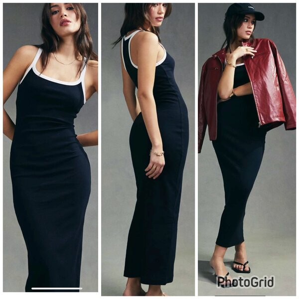 Robe en jersey noire élégante