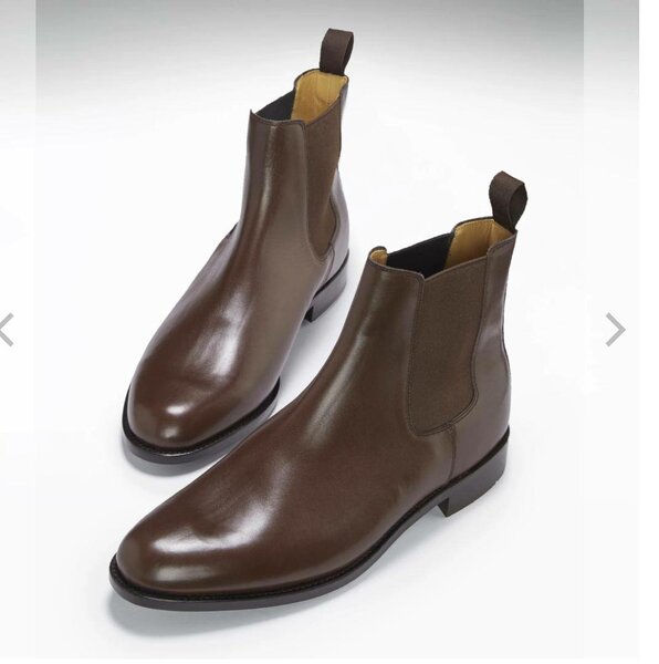 Bottes Chelsea en cuir marron