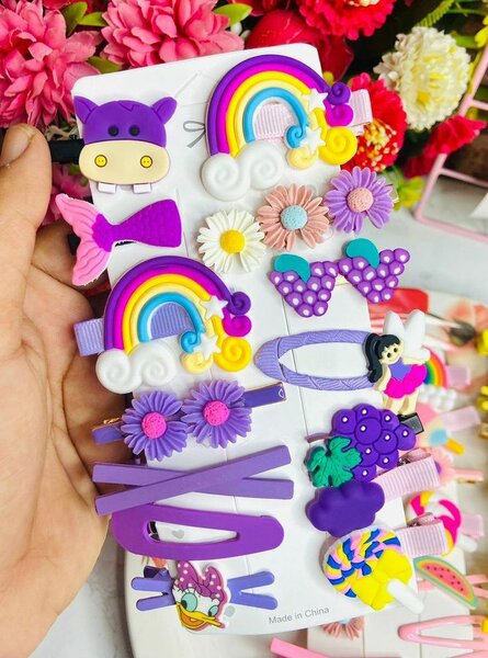 Barrettes colorées pour filles