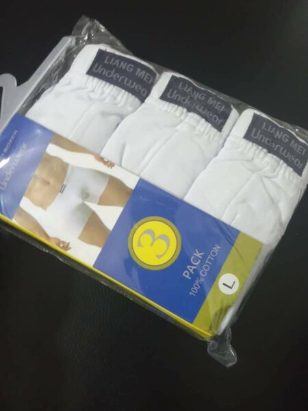 Lot de 3 boxers blancs en coton
