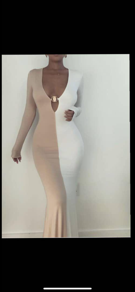 Robe bicolore élégante