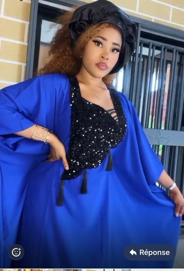 Robe Caftan Bleu Élégante