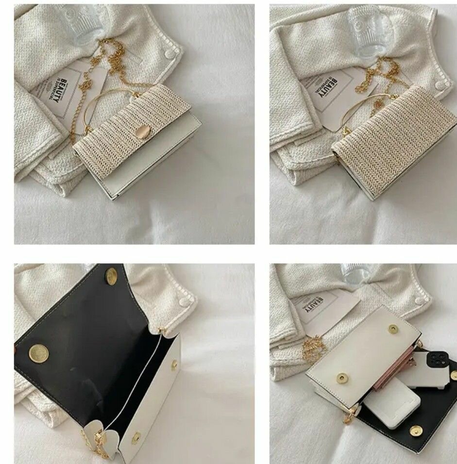 Sac à bandoulière élégant tissé