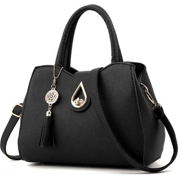 Sac à main femme noir cuir texturé