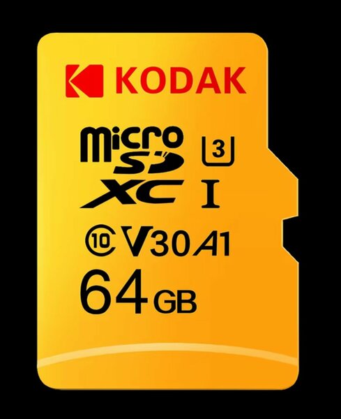 Kodak Micro Carte SD Carte Mémoire Classe 10 64GB U3 4K