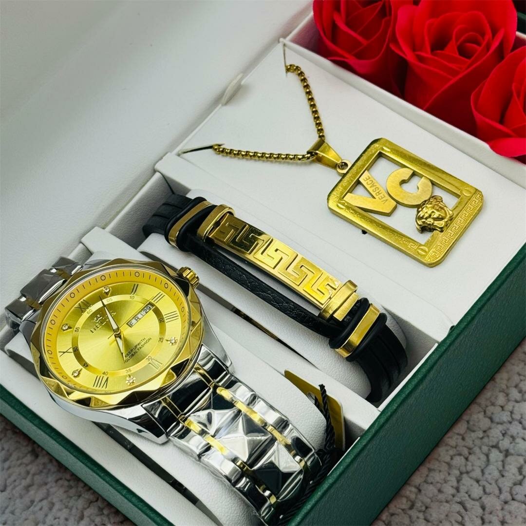 Montre luxe avec bracelet et collier