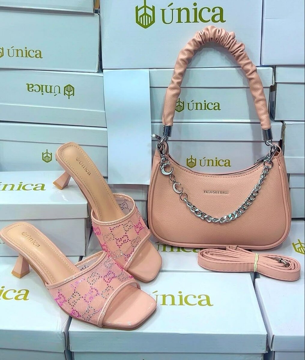 Women's Stylish Handbag and Sandal Set