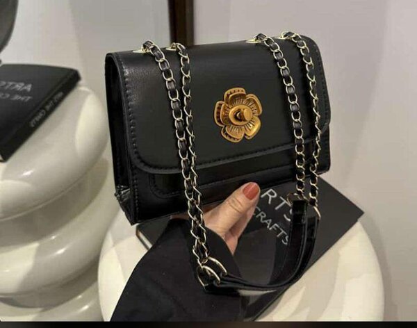 Leather Handbag with Long Straps