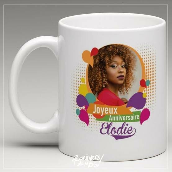 Tasse blanche personnalisée