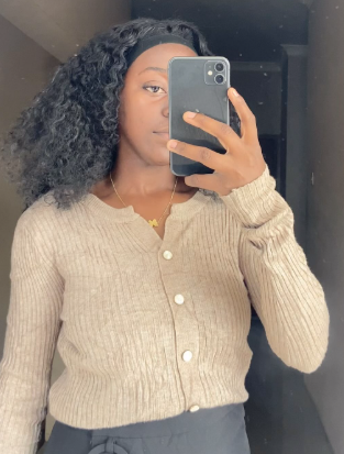  Short knitted cardigan with buttons  size:M