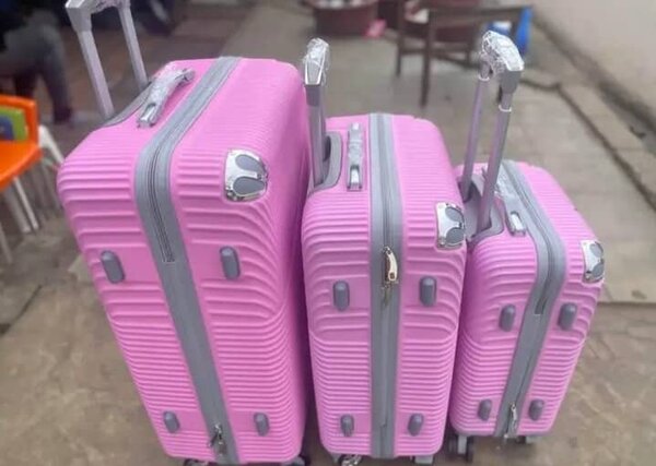 Valise rose ABS rigide pour voyage