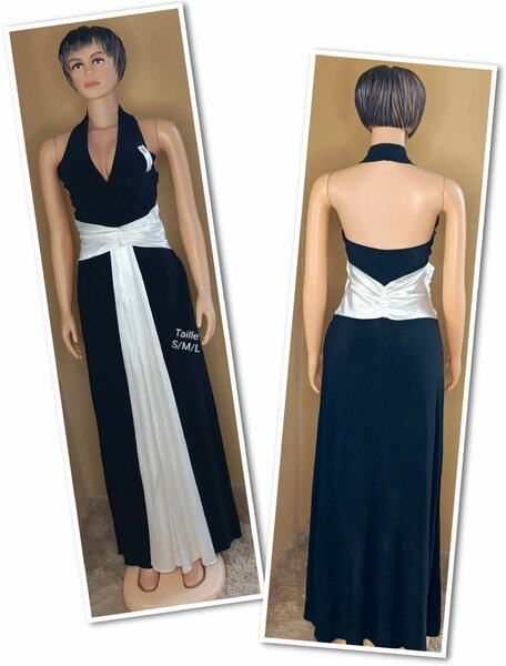 Robe Élégante Noir et Blanc