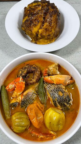 Soup exotique avec igname