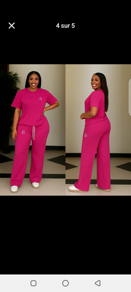 Ensemble de détente rose fuchsia