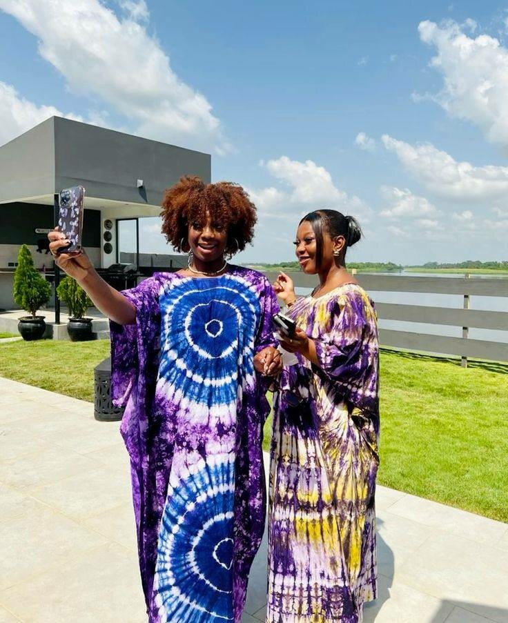 Robe longue tie-dye élégante