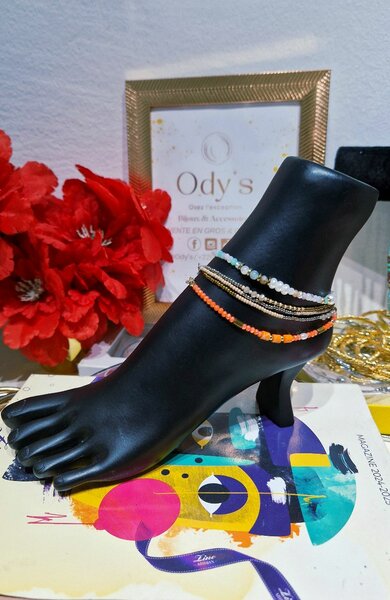 Bracelets de cheville en perle