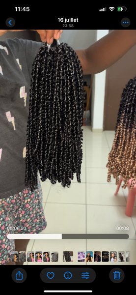 Crochets cheveux bouclés