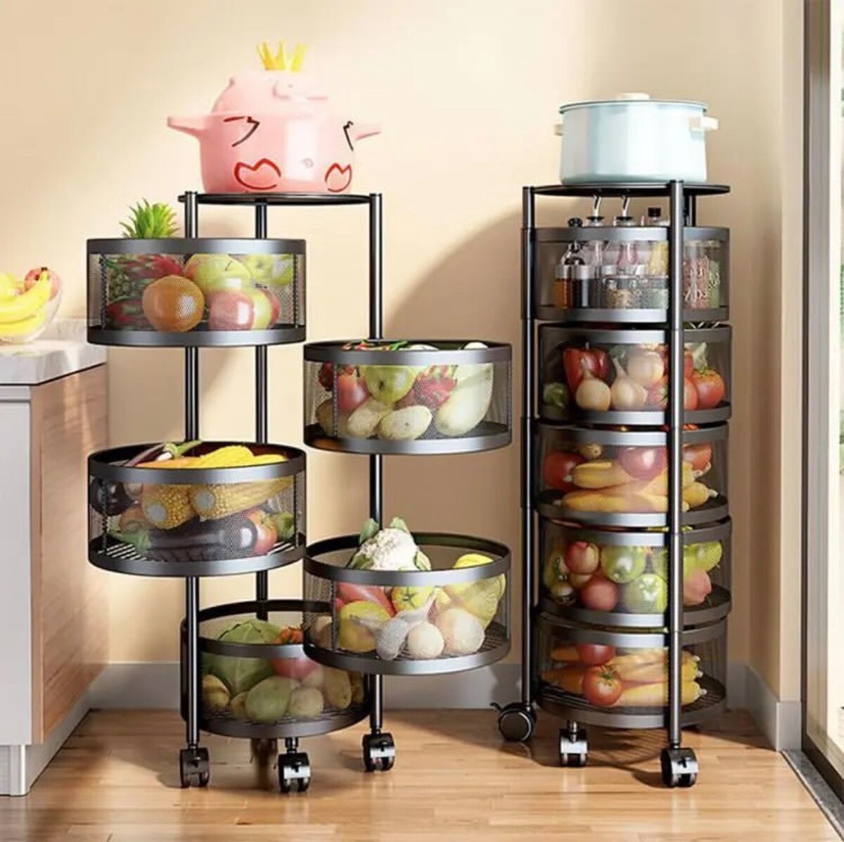 5 layers kitchen/bathroom trolley