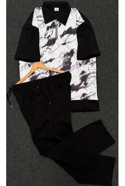 Ensemble homme sportswear noir et blanc