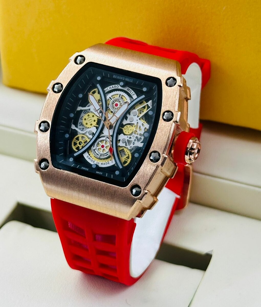 Montre Skeleton Luxe Colorée