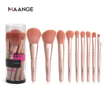 MAANGE 9pcs makeup brush set with case professional Powder Blush Eyeshadow Concealer Eye Make Up Brush Cosmetics Beauty Tool