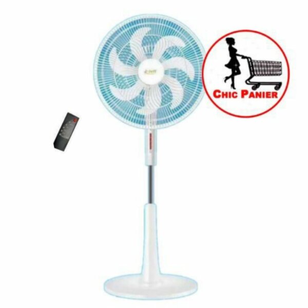 E-Jeff 1Ventilateur Télécommandé Silencieux - 3 Vitesses - 7 Hélices 18 Pouces