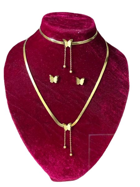 Parure papillon doré