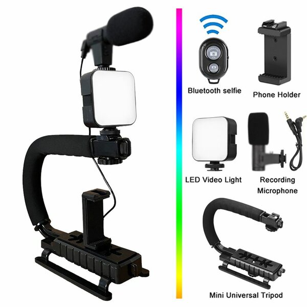 Kit de Stabilisateur Vidéo avec Lumière