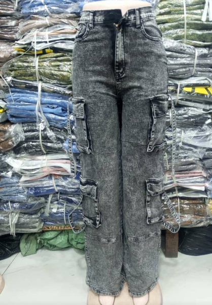 Jeans cargo pour femmes