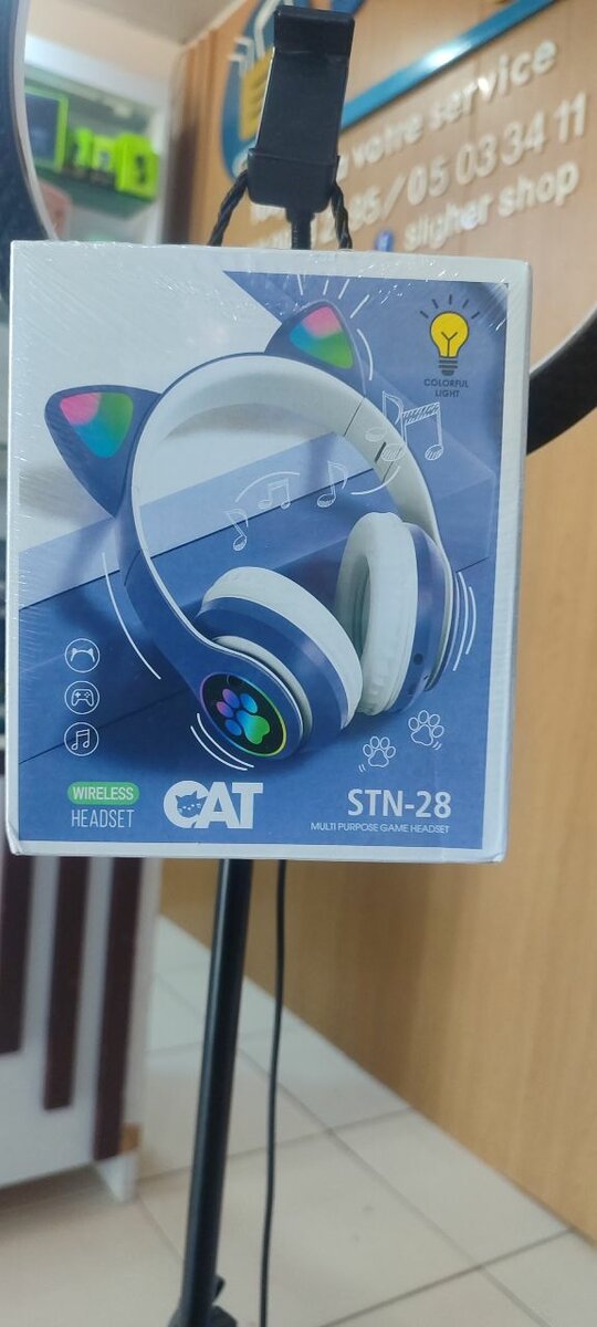 Casque sans fil oreilles de chat