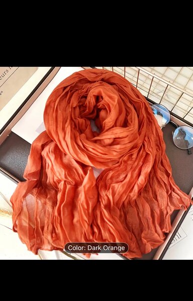 Women Scarf Soft Crinkled Shawl