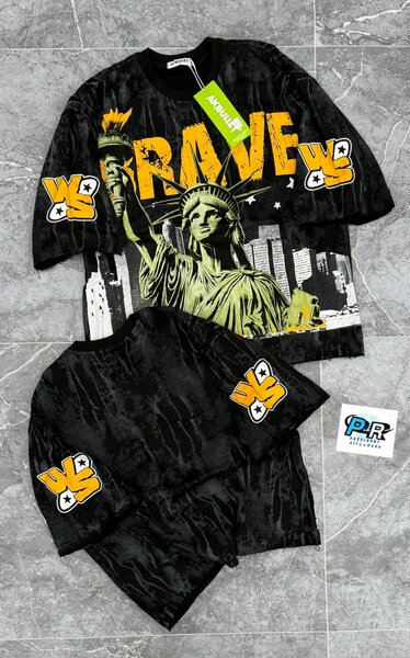 T-Shirt avec Motifs Patriotiques