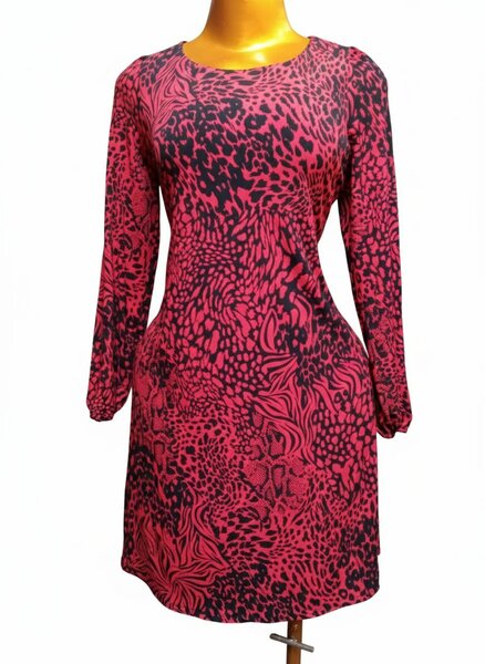 Robe imprimée léopard rouge