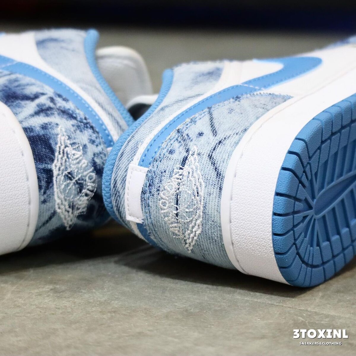 Baskets en denim bleu homme