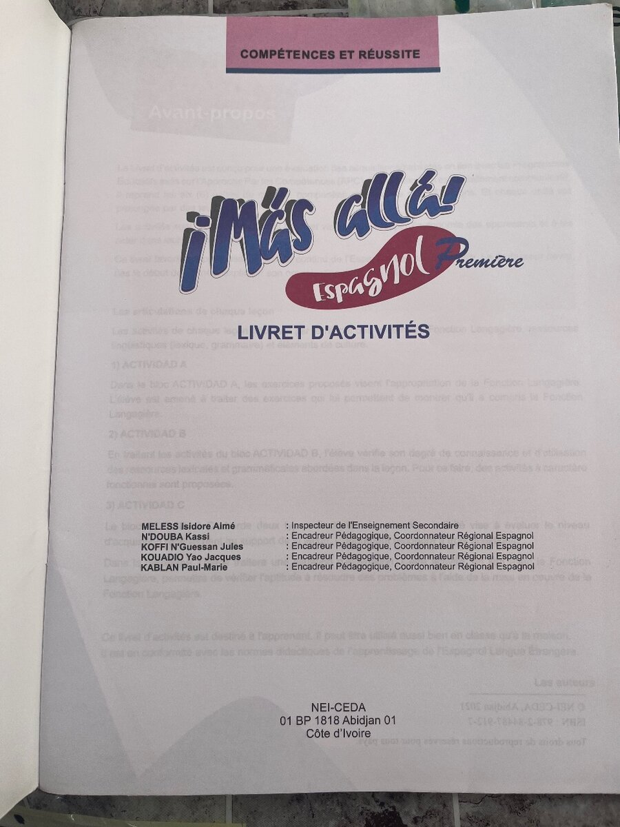 Livret d'Activités Espagnol 1e