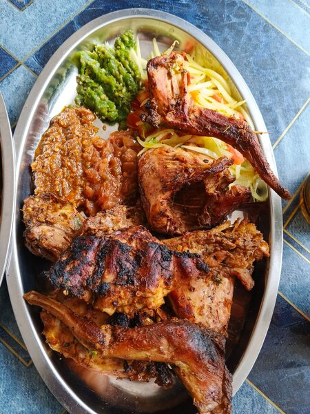 Lapin braisé entier