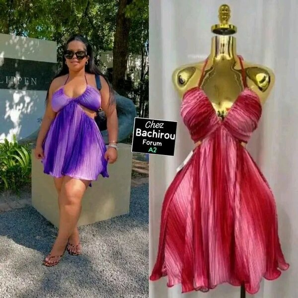 Robe d'Été Plissée Glamour