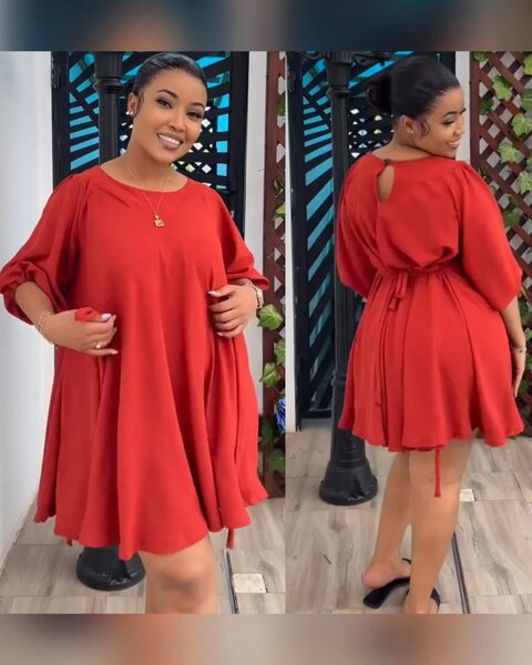 Robe ample rouge élégante