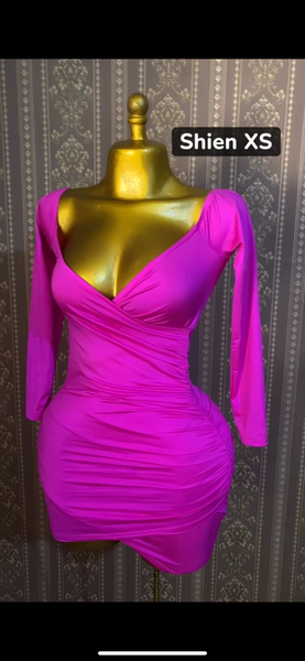 Robe moulante rose sexy Shein