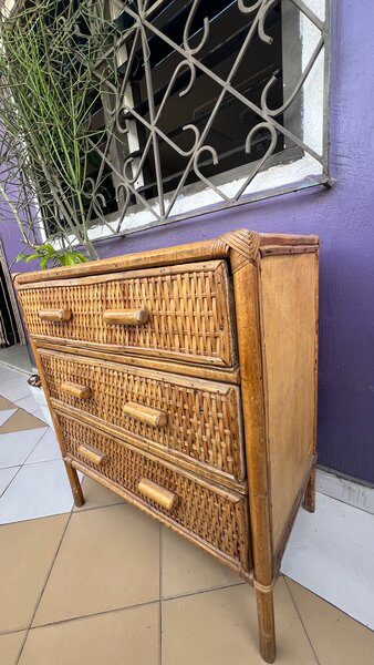 Commode Vintage en Rotin