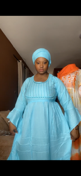 Robe longue bleu pour femmes