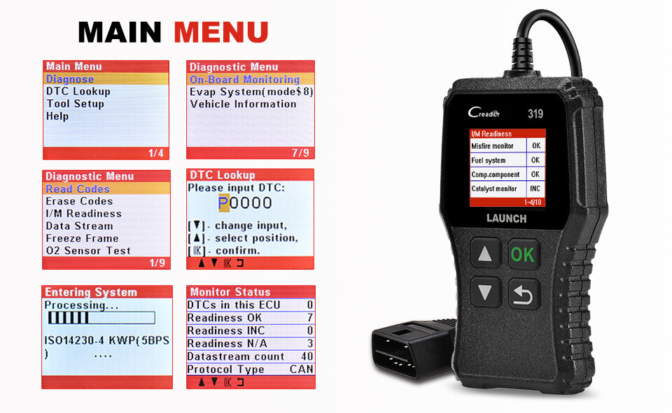 Launch crp 319 Obd2  diagnostics tool