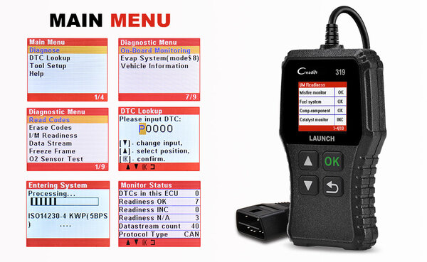 Launch crp 319 Obd2  diagnostics tool